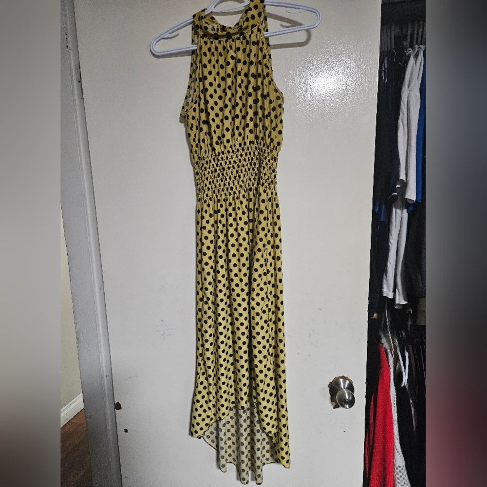 Yellow polka dot dress